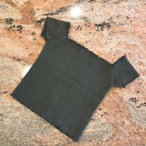 olive green hollister off the shoulder top